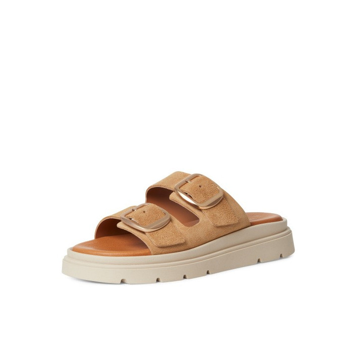 Mule Femme Tamaris Beige Cuir