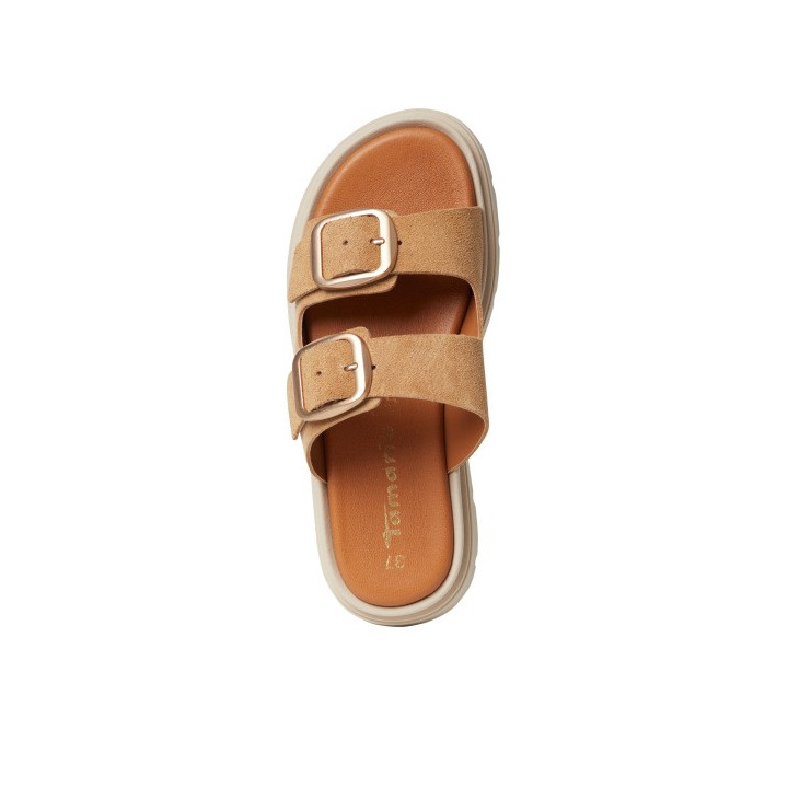 Mule Femme Tamaris Beige Cuir