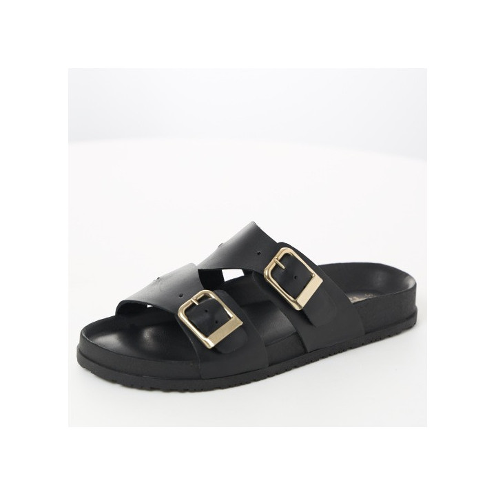 Mule Tamaris 27500 Black Leather Noire cuir