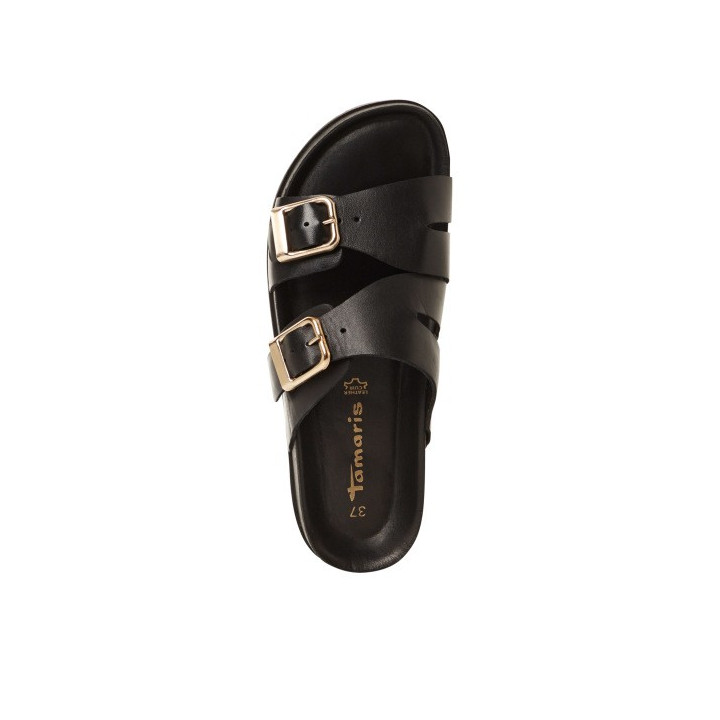 Mule Tamaris 27500 Black Leather Noire cuir