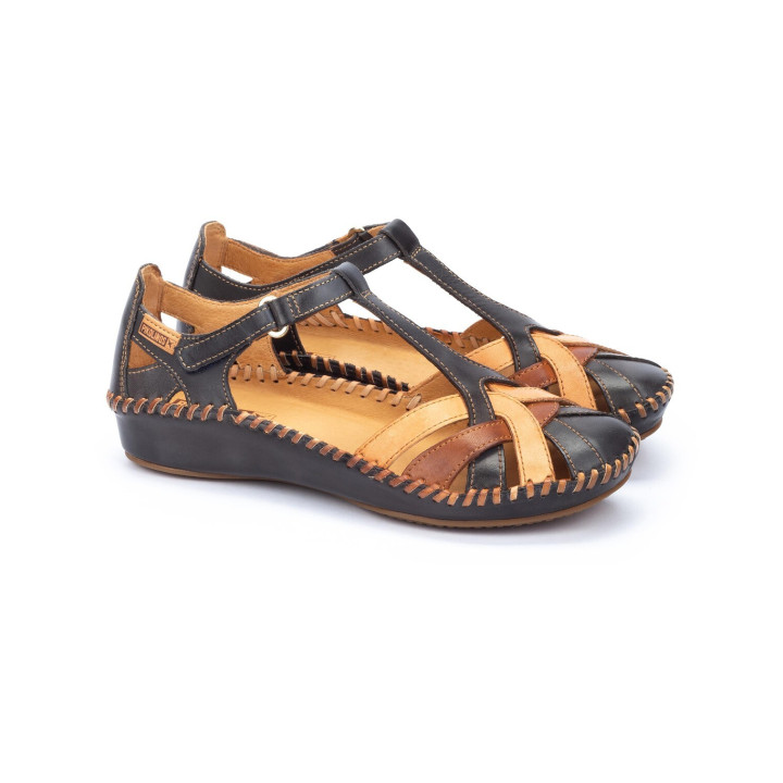 Mocassin Femme  Pikolinos P Vallarta Navy blue Cuir