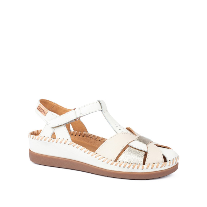 Mocassin Femme Pikolinos Cadaques nata Blanc cuir