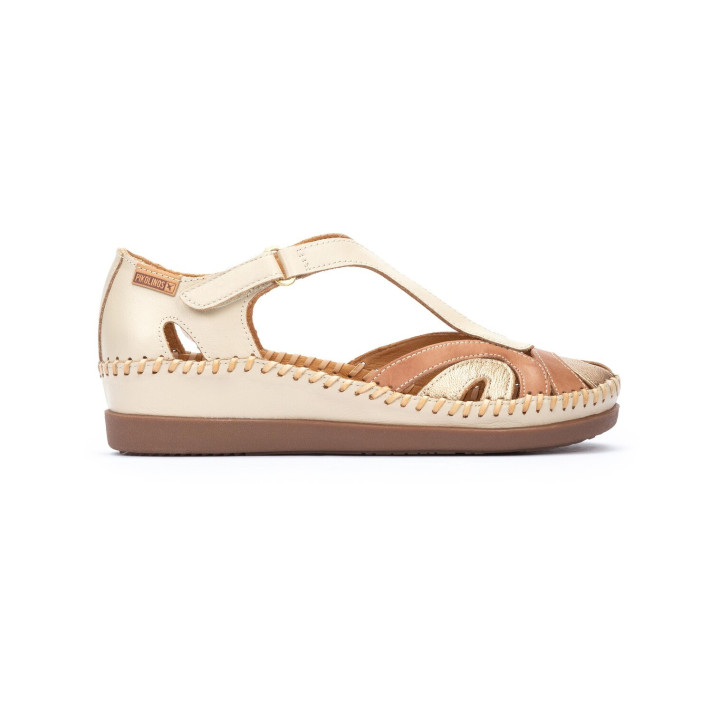 Mocassin Pikolinos Femme Cadaques marfil en cuir
