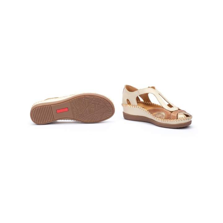 Mocassin Pikolinos Femme Cadaques marfil en cuir