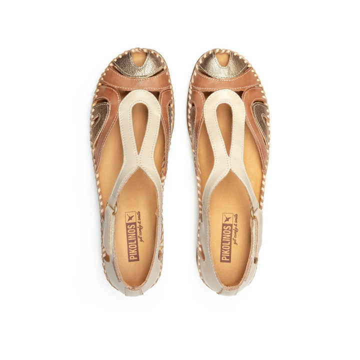 Mocassin Pikolinos Femme Cadaques marfil en cuir