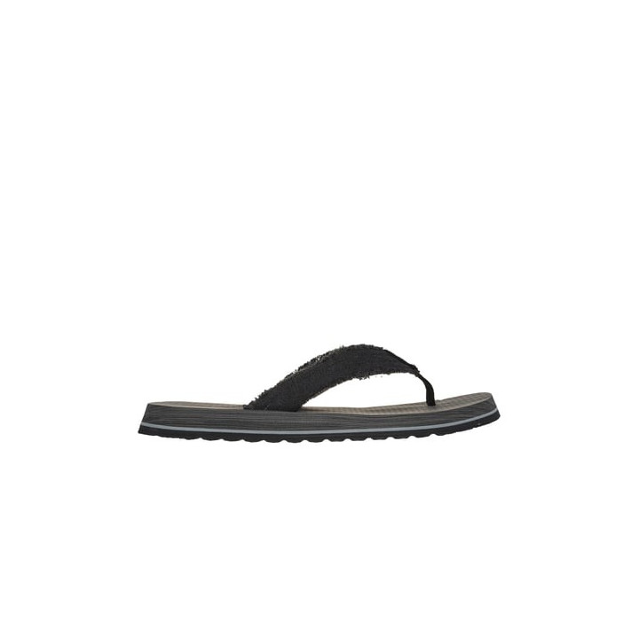 Sandale noire Skechers homme 205098 semelle à mémoire de forme