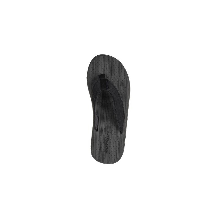 Sandale noire Skechers homme 205098 semelle à mémoire de forme