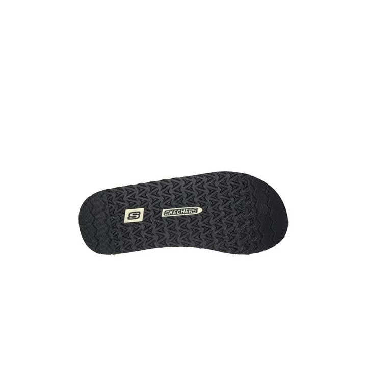 Sandale noire Skechers homme 205098 semelle à mémoire de forme
