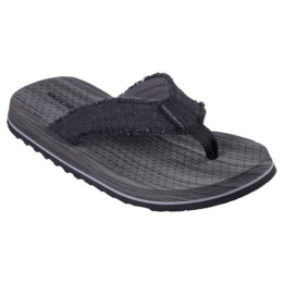 Sandale noire Skechers homme 205098 semelle à mémoire de forme
