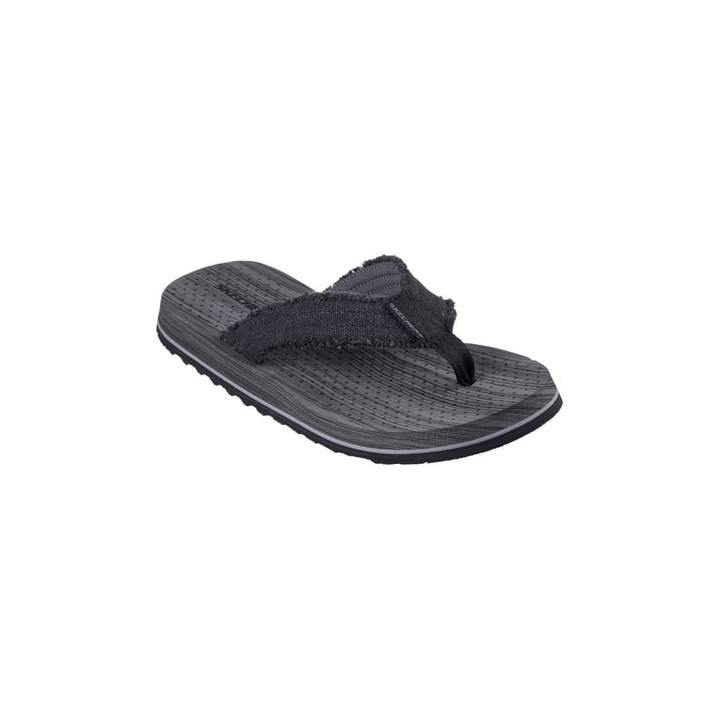 Sandale noire Skechers homme 205098 semelle à mémoire de forme