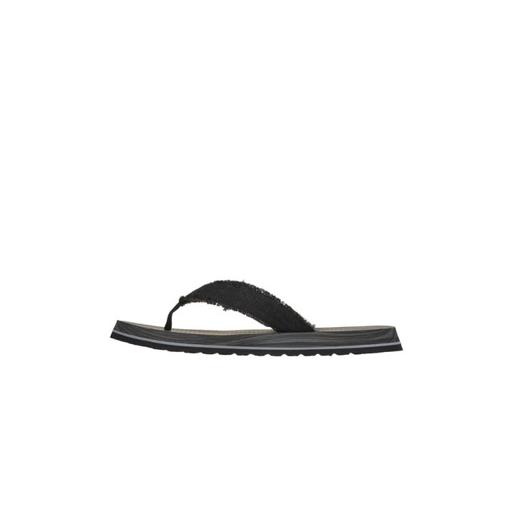 Sandale noire Skechers homme 205098 semelle à mémoire de forme