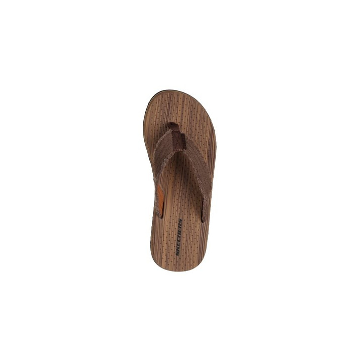 Sandale Tongue Homme Skechers 205098 BRN marron semelle mémoire de forme