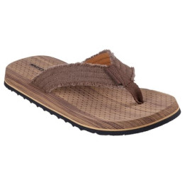 Sandale Tongue Homme Skechers 205098 BRN marron semelle mémoire de forme