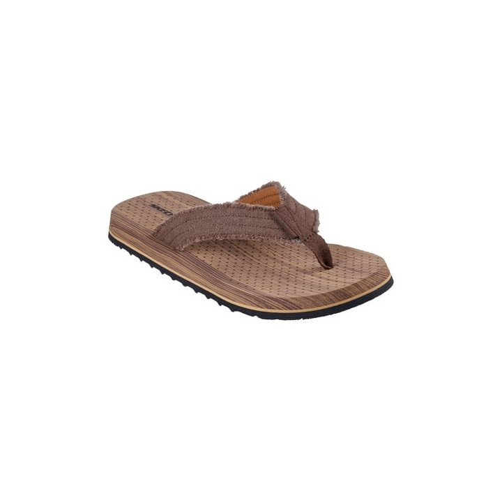 Sandale Tongue Homme Skechers 205098 BRN marron semelle mémoire de forme